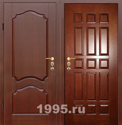 Дверь с МДФ и массивом дерева №25